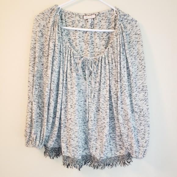 Anthro Eri + Ali Space Dyed Fringe Hem Swe… - Picture 1 of 9